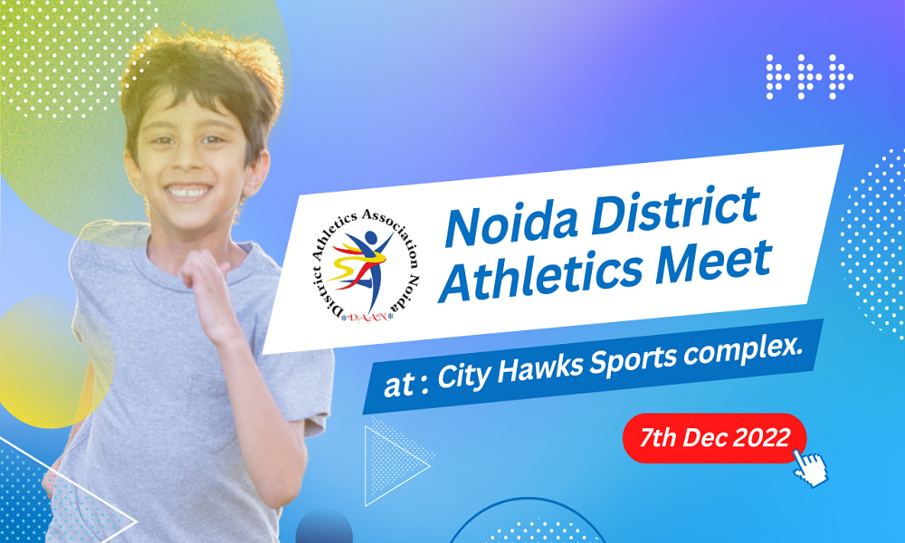 Noida District Athletics Meet at City Hawks Sports complex.